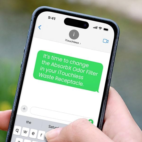 iTouchless AbsorbX 3-Pack Trash Can Odor Filter, All-Natural Activated Charcoal Deodorizer for 8 Gallon and Larger iTouchless Trash Cans with Filter Compartment