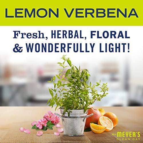 Mrs. MEYER'S CLEAN DAY Lemon Verbena Scent, Foaming Hand Soap 10 Fl Oz, Multi-Surface Cleaner 16 Fl Oz, Dish Soap 16 Fl Oz (Variety Pack)