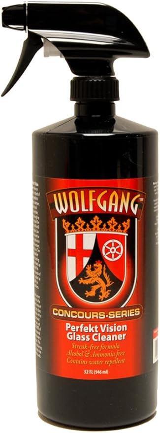 WOLFGANG CONCOURS SERIES Perfekt Vision Glass Cleaner | Streak-Free & Ammonia-Free Formula | Safe for Tint & Multi-Surface Use | Perfect for Car, Truck, SUV, & Home | WG-4100 | 32 oz