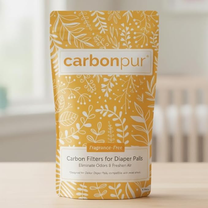 Activated Carbon Diaper Pail Deodorizer, Odor Absorbant Filter, Compatible with Dekor Classic and Plus, Made in USA (6, Dekor Classic+Plus)