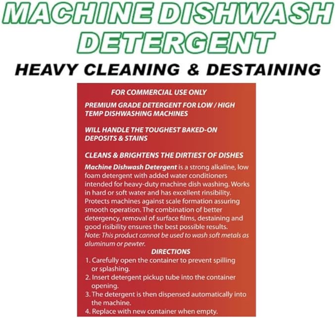 Quality Chemical Heavy Duty Liquid Alkaline Commercial Dishwasher Detergent (1 Gallon) - Rinse All/Commercial Industrial Grade Rinse Aid/Dishwasher Rinse Aid, heat and cool dry Finish (1 Gallon)