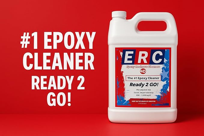 #1 Epoxy Cleaner "Ready 2 Go" Pre-Diluted Gallon of ERC Epoxy & Resinous Surface Cleaner | Professional Strength | No Mixing Required | Cleans Epoxy Floors, Sealed Concrete, and More