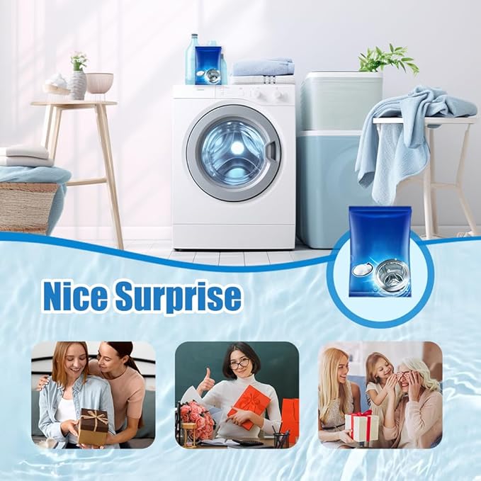 Washing Machine Cleaner, 2026 New Powerful Stain Remover for Washing Machine Tanks - Deep Clean Solution for HE Top Load and Front Load Washers, Descaler for Drum, Tub & All Internal Parts (5Pack)