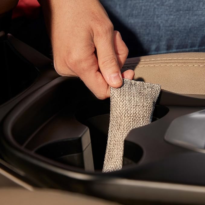 Armor All Fresh FX Charcoal Bag Deodorizer (9 Count) - Charcoal Deodorizer Bags for Cars, Natural Bamboo Car Air Freshener