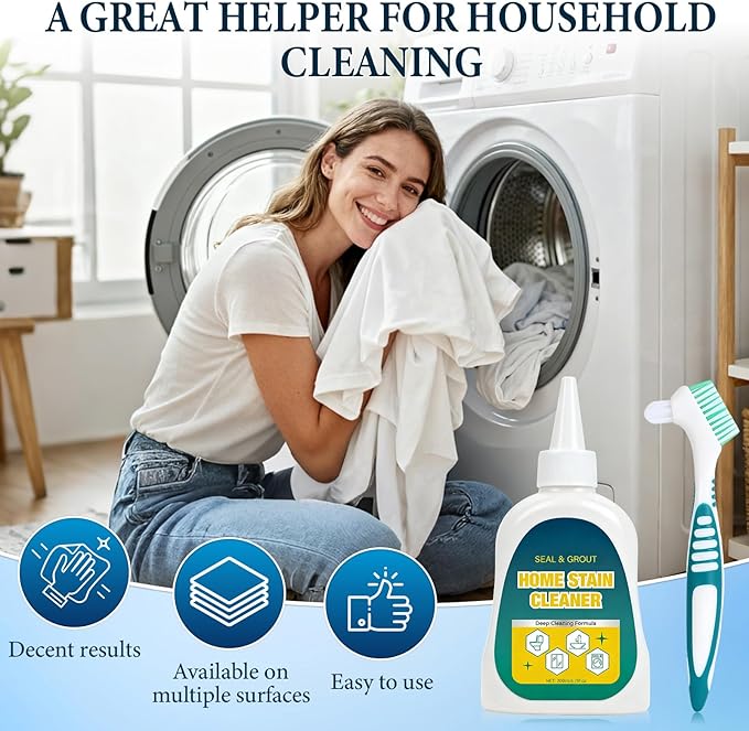 Home Stain Cleaner Gel, Home Remover Gel, Deep Cleaning Gel for Tile Gaps, Washing Machine, Refrigerator Strips, Home Kitchen Sinks, Wall & Shower Stains - 6.76 Fl oz