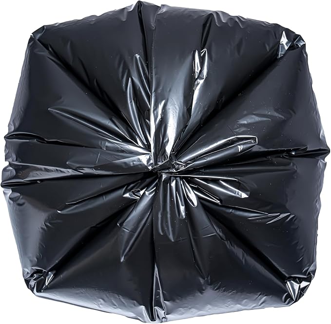 TYPLASTICS Heavy Duty 55-60 Gallon Trash Can Liners, 36" x 60", 1.2Mil, Black Garbage Bags, Multipurpose for Lawn, Leaf, Yard, Office, Outdoor, Gardening, Commercial and Industrial - Boxes of 100