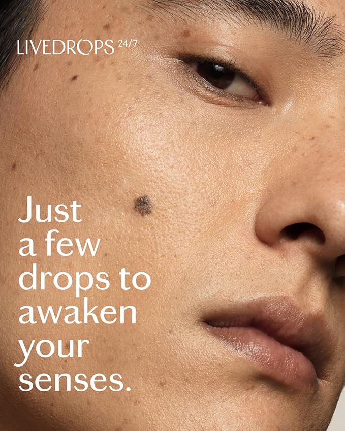 LIVEDROPS 24/7 Confident Peppermint Essential Oil, Natural Vegan Aromatherapy for Diffuser or Diluted Skin Use, Cooling Mint Scent, Steam Distilled Made in USA, Clinically Tested, 10ml