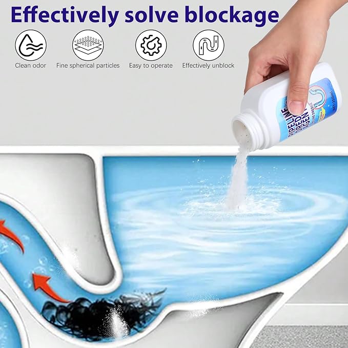 Pipeline Dredging Agent, Drain Clog Remover Agent, Powerful Quick Cleaning Drain Toilet Cleaner Tool, for Kitchen, Sink, and Toilet Pipelines