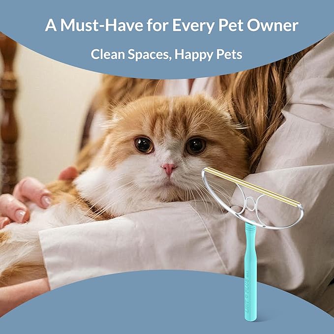 Pet Hair Removal Tool Kit-Max and Pro-by LINTPLUS Cat Hair Remover,Dog Hair Remover and Carpet Rake-Easy Pet Hair Remover for Carpeted Stairs & Rugs-Gets Every Hair!