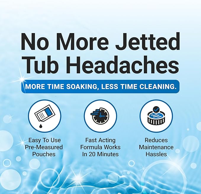 Bio Ouster Jetted Tub Cleaner Kit - Jet and Jacuzzi Tub Cleaner for Jets, Tubes, and Bathtubs - Includes Microfiber Towel - Professional Grade Formula, Made in USA (Kit)