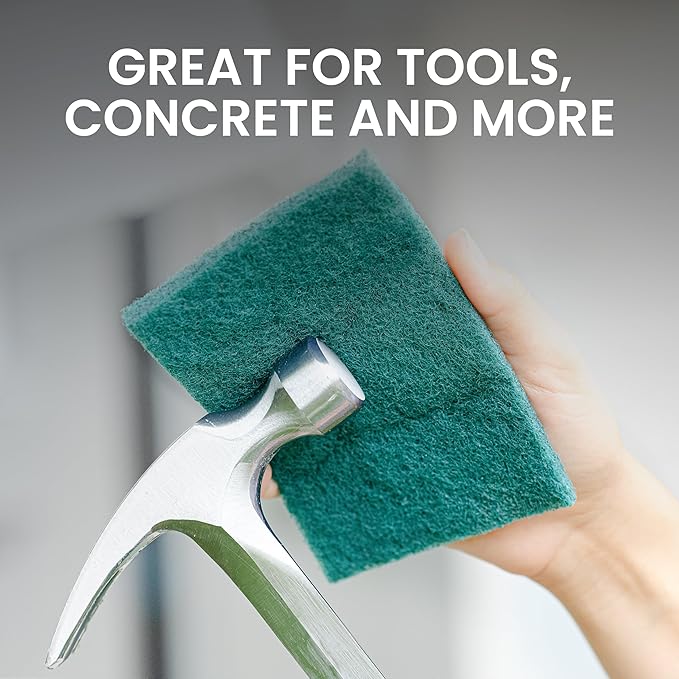 Scotch-Brite Heavy Duty Scouring Pad, Durable and Long-Lasting Dish Scrubber for Kitchen + Outdoor, 30 Scrub Pads for Uncoated Pots and Pans, Cast Iron Cooktops, Grill Grates, Oven Racks, and BBQ