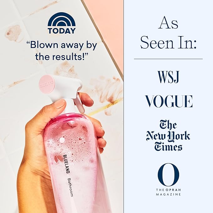 BLUELAND Bathroom Cleaner, 10-Pack Refill, Eucalyptus Mint Scent, Eco-Friendly Cleaning Supplies, 10x 24 Fl oz