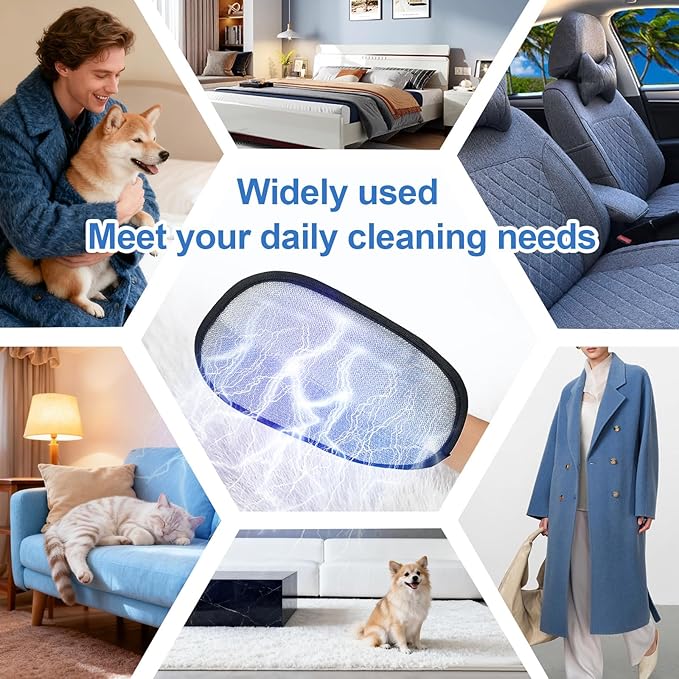 2Pcs Pet Hair Removal Glove for Cats & Dogs, 2025 Newly Upgraded Five-Finger Electrostatic Pet Hair Gloves, Reusable Pet Hair Remover Tool for Laundry, Couch, Carpet, Car Seat