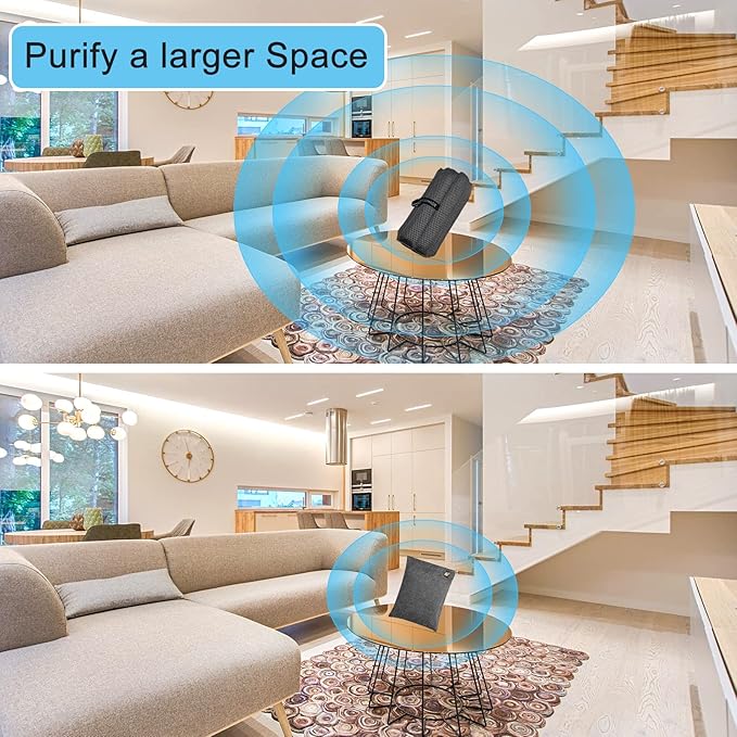 Bamboo Charcoal Air Purifying Bag,Reusable Natural Activated Charcoal Bags,300g Deodorizer and Odor Purifier,for Home,Car,Pet Space,Bathroom,Basement,Closet,Shoe Cabinets