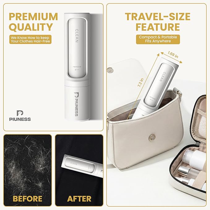 Pet Hair Remover Roller – Reusable Lint Roller for Cat & Dog Hair on Furniture, Couch, Carpet, Car & Bedding – Portable, Eco-Friendly