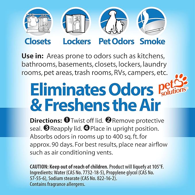 OdoBan Solid Odor Absorber Eliminator for Home and Small Spaces, Fresh Linen Scent, 14 Ounces Each, 12-Pack