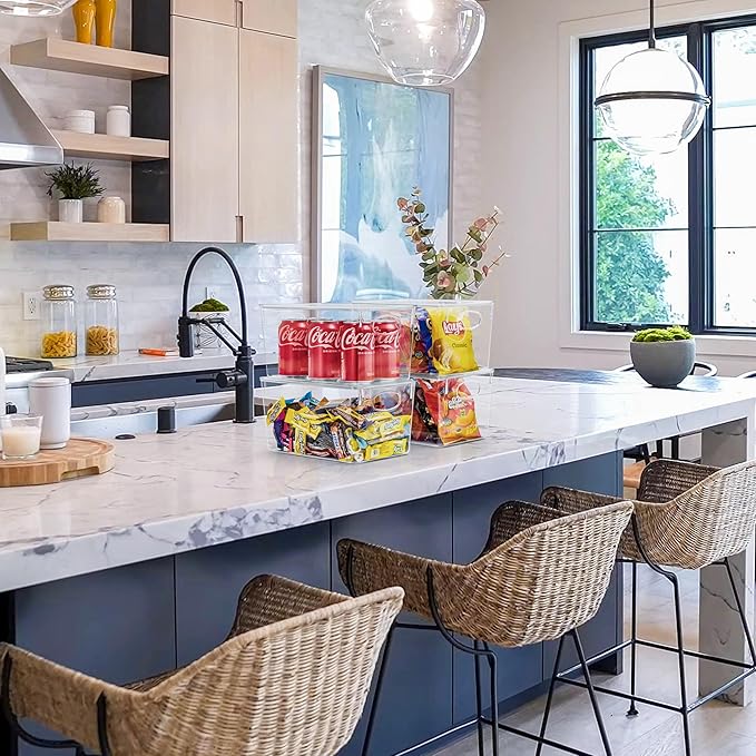 Sorbus Large Clear Plastic Storage Bins with Lids, Clear Stackable Storage Bins, Laundry Room Organizer Bins, Office, Classroom, Playroom, Bathroom, Laundry Room Organization and Storage (2 Pack)