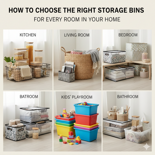 How to Choose the Right Storage Bins for Every Room in Your Home