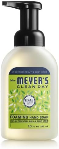 Mrs. MEYER'S CLEAN DAY Lemon Verbena Scent, Foaming Hand Soap 10 Fl Oz, Multi-Surface Cleaner 16 Fl Oz, Dish Soap 16 Fl Oz (Variety Pack)