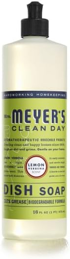 Mrs. MEYER'S CLEAN DAY Lemon Verbena Scent, Foaming Hand Soap 10 Fl Oz, Multi-Surface Cleaner 16 Fl Oz, Dish Soap 16 Fl Oz (Variety Pack)