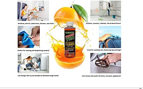 Stain remover, Floor cleaner, Degreaser, Glass cleaner, Multi Purpose Citrus Cleaner, Deodorizer, Stain Remover, Pet Safe, Non Toxic (64oz)