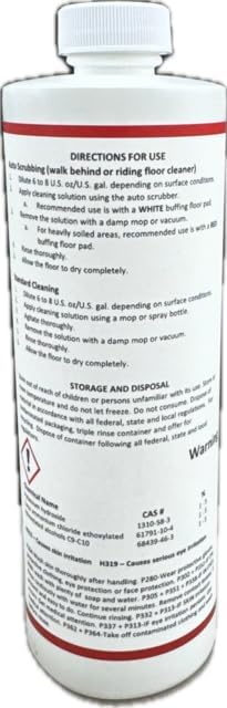 #1 Epoxy Cleaner – 1 N' Done 16 oz Concentrate | Makes 2.5+ Gallons | Removes Tire Marks, Oil & Grime | No Haze or Sticky Residue | For Epoxy Floors & Sealed Concrete