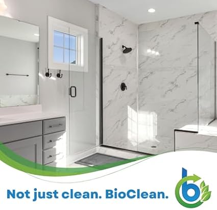 BioClean Hard Water Stain Remover 40 oz | Extra Strength Bathroom & Kitchen Cleaner, Eco-Friendly & Non-Toxic, Removes Stubborn Stains, Soap Scum & Grime