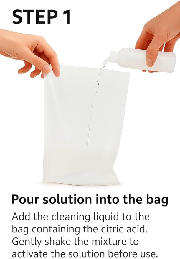 Shower Head Cleaner & Descaling Kit – Removes Calcium, Limescale & Hard Water Deposits – Eco-Friendly Vinegar & Citric Acid Formula with Tools