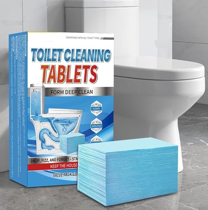 Toilet Bowl Cleaner Tablets, Deep Clean Formula, Put in the Toilet Tank,120 Pack Value Set