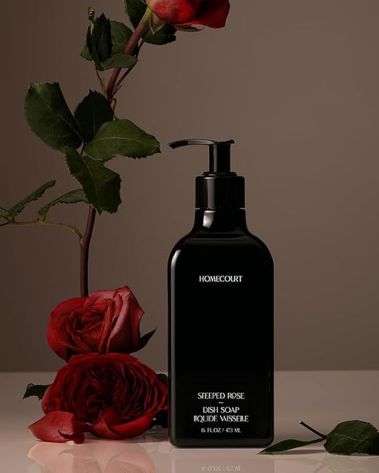 Homecourt Steeped Rose Dish Soap, Dishwashing Liquid with Clean Ingredients, Non-Toxic Dish Soap Liquid, Safe for People and Pets - 16 oz