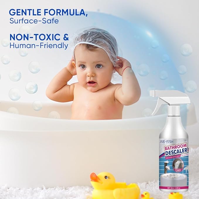 Bathroom Descaler Foam Cleaner, All-In-One Powerful Cleaner Spray, Strong Shower, Bathtub, Glass, Faucet, Tile, and Toilet Cleaner for Stubborn Stains & Limescale Removal (2)