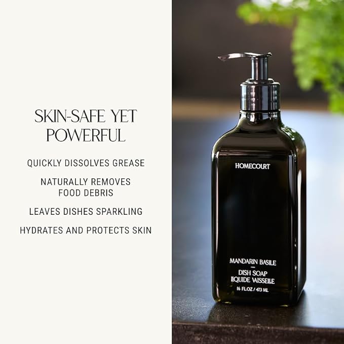 Homecourt Dish Soap, Dishwashing Liquid with Clean Ingredients, Non-Toxic & Skin-Safe, Safe for People & Pets, Neroli Leaf, 16 fl oz, 2.0