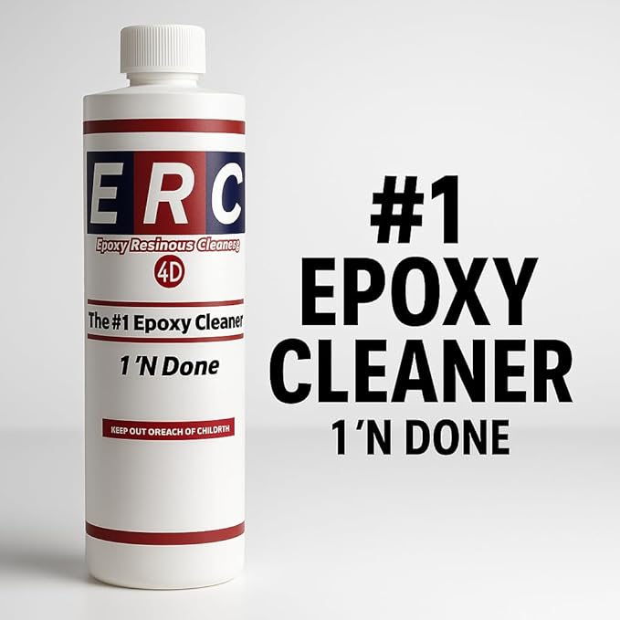 #1 Epoxy Cleaner – 1 N' Done 16 oz Concentrate | Makes 2.5+ Gallons | Removes Tire Marks, Oil & Grime | No Haze or Sticky Residue | For Epoxy Floors & Sealed Concrete
