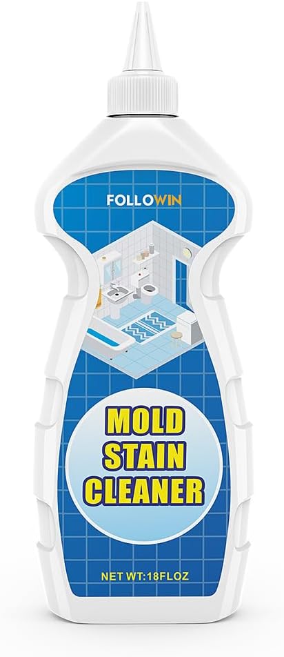 FOLLOWIN Mold and Mildew Bathroom Cleaner Gel 18oz, Household Stain Cleaner for Showers Tiles Grout Sealant Sinks