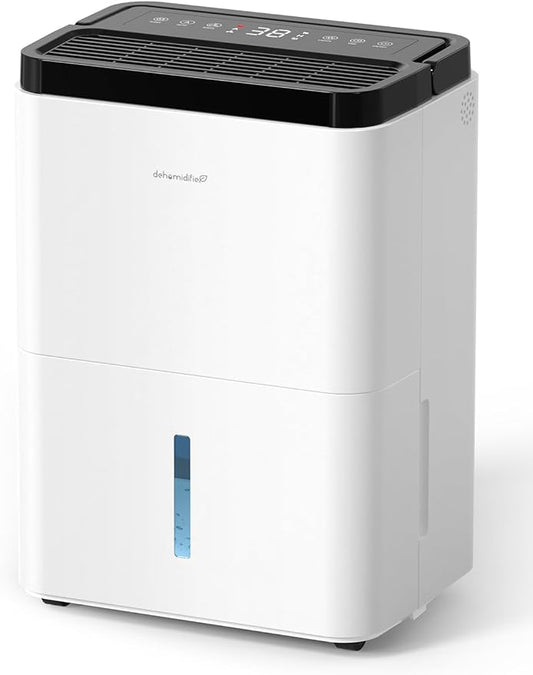 Large Dehumidifiers for Home Max 34 Pints, Compressor Dehumidifier with Drain Hose, Smart Humidity Control, 3 Modes, 24H Timer, Auto-Defrost, Dehumidifiers for Basement Bathroom Bedroom Kitchen Office