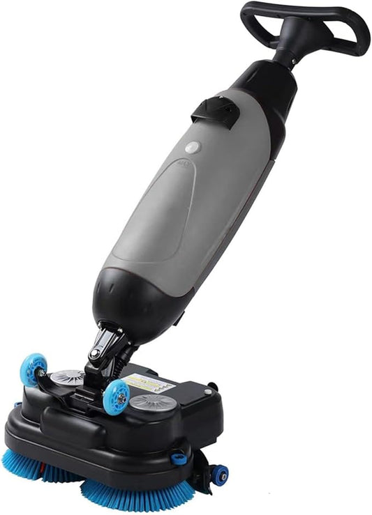 Commercial Electric Floor Scrubber Tile Polisher, Carpet Extractor Power Scrub Brush, Imop. 360°Rotating, Self-Propelled, Convenient Cordless. Fits Vinyl, Rubbermaid, Concrete, Luxury Vinyl Floor.