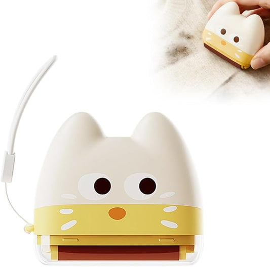 Portable Washable Lint Roller, 2026 New Reusable 2 in 1 Lint Rollers and Fabric Shaver, Mini Lint Roller Pet Hair Remover for Pet Hair and Dust Removal, Lint Remover for Clothes (Yellow)