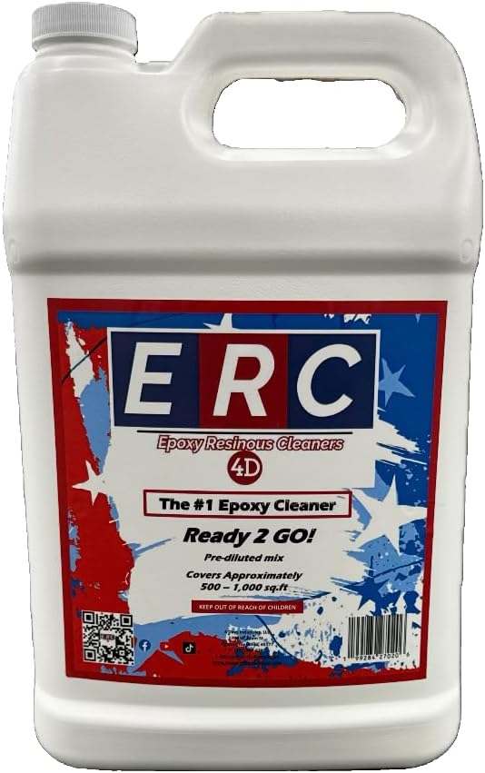#1 Epoxy Cleaner "Ready 2 Go" Pre-Diluted Gallon of ERC Epoxy & Resinous Surface Cleaner | Professional Strength | No Mixing Required | Cleans Epoxy Floors, Sealed Concrete, and More