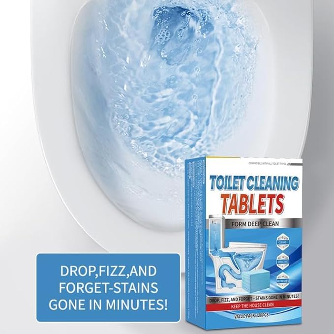 Toilet Bowl Cleaner Tablets, Deep Clean Formula, Put in the Toilet Tank,120 Pack Value Set