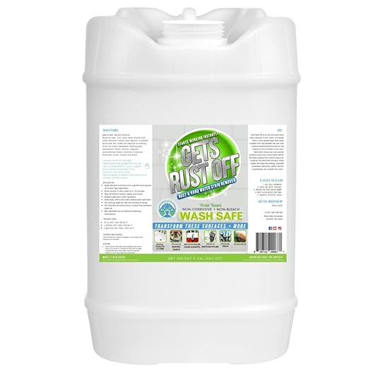 WS-RO-5G Clear Rust Off Rust and Hard Water Stain Remover, 5 gal Pail