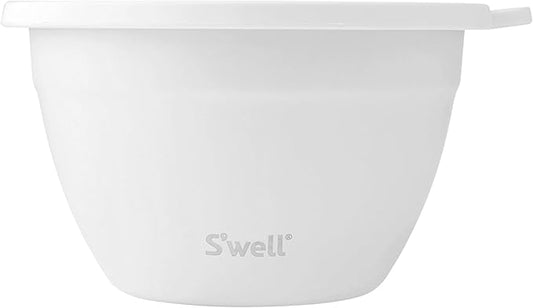 S'well Stainless Steel Salad Bowl Kit 64oz, Moonstone, Comes with 2oz Mini Canister and Removable Tray for Organization, Leakproof, Easy to Clean, Dishwasher Safe