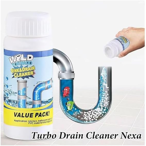 Drain Cleaner — Drain Powder, Powerful Sink and DrainCleaner Powder, Fast Foaming, Powerful Stain Removal (3 pcs)