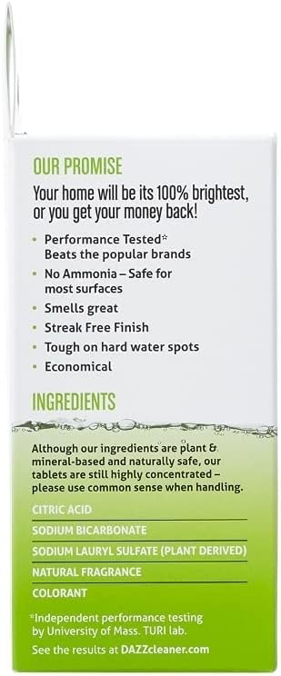 DAZZ Natural Cleaning Tablets - All Purpose Cleaner Refill Pack - Makes (4) 32oz Bottles - Just Add Water