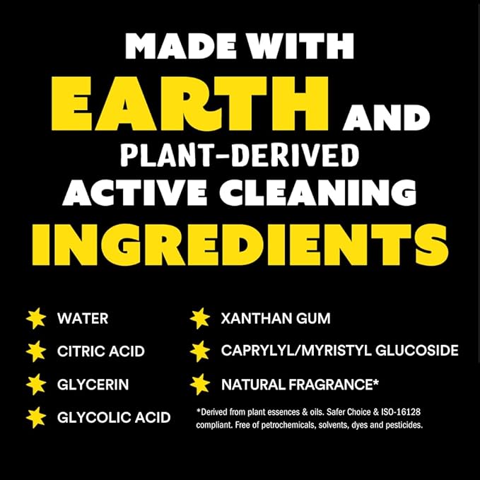 Molly's Suds Toilet Bowl Cleaner (Non-Bleach) | 98% Plant-Based Gel Formula Freshens, Removes Stains and Deodorizes | Lemon Scent - 23 Fl Oz (Pack of 3)