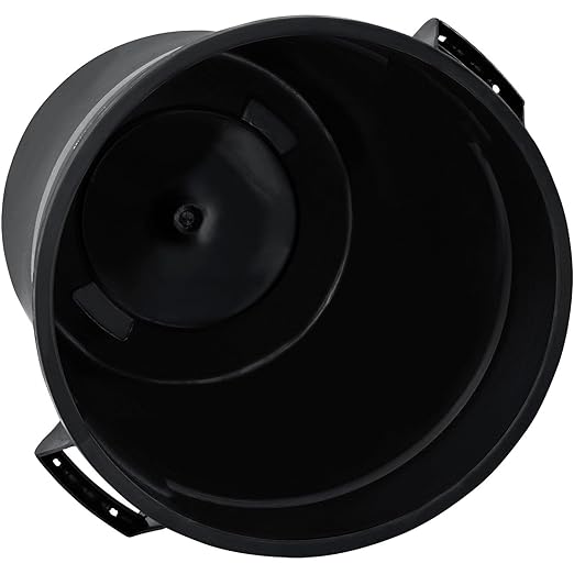 Global Industrial Commercial Round Trash Can, 32 Gallon Capacity, Plastic Garbage Can, Indoor and Outdoor Utility Trash Can, Black, 21-3/4"W x 27-1/2"H, No Lid