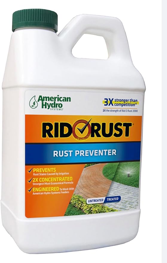 IPW Industries Inc. - Rust Remover & Stain Preventer, Outdoor Rust Stain Remover, 2X Concentration, Landscaping Rust Prevention - 1/2 Gallon, (3-Pack)