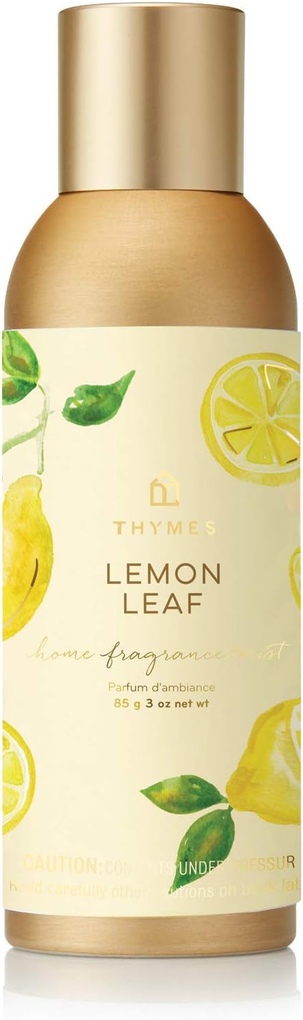 Thymes Home Fragrance Mist – Room Air Fresheners for Home Long Lasting – Air Freshener Spray – Premium Home Fragrance - Citrus Notes of Lemon Verbena, Dewey Leaves & Bergamot (Lemon Leaf, 3 oz)