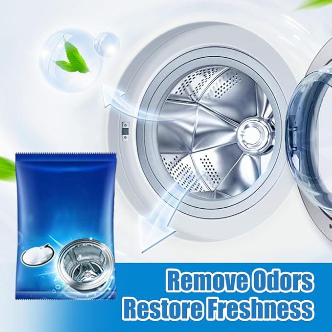 Washing Machine Cleaner, 2026 New Powerful Stain Remover for Washing Machine Tanks - Deep Clean Solution for HE Top Load and Front Load Washers, Descaler for Drum, Tub & All Internal Parts (12Pack)