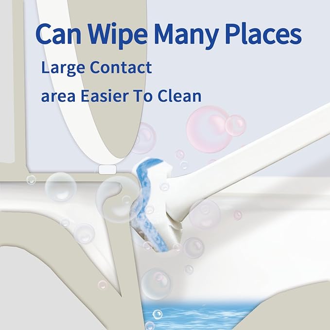Aimery 100 Counts Blue Disposable Toilet Bowl Cleaning Wand Refills Compatible With Clorox(100,Blue)