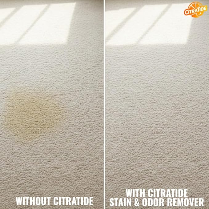 Pet Stain & Odor Remover Spray – Citrus Powered, Non-Toxic, Safe for Pets & Kids, Multi-Surface Cleaner for Carpet, Upholstery, Hardwood & More – USA Made Odor Eliminator